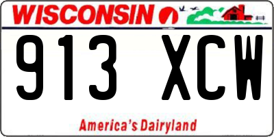 WI license plate 913XCW