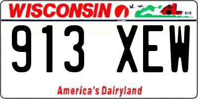 WI license plate 913XEW
