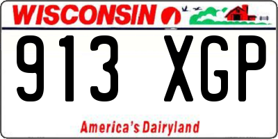 WI license plate 913XGP