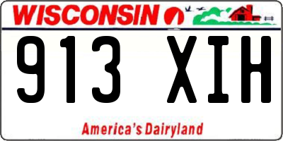 WI license plate 913XIH