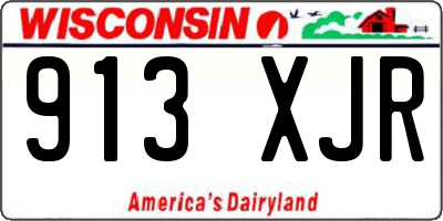WI license plate 913XJR