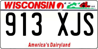 WI license plate 913XJS