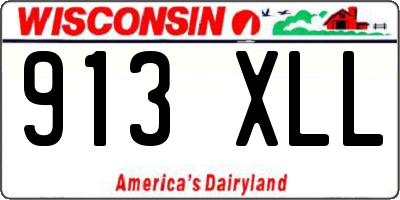 WI license plate 913XLL