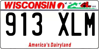 WI license plate 913XLM