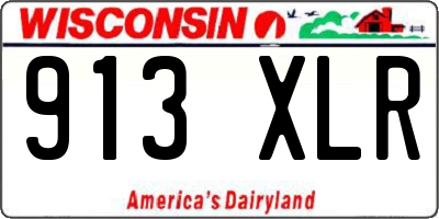 WI license plate 913XLR
