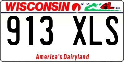 WI license plate 913XLS