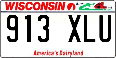 WI license plate 913XLU