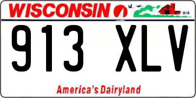 WI license plate 913XLV