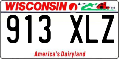 WI license plate 913XLZ