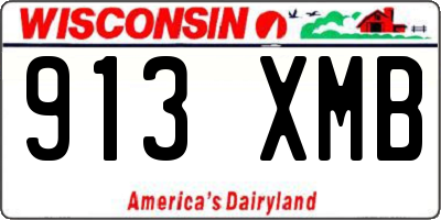 WI license plate 913XMB