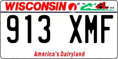 WI license plate 913XMF