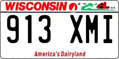WI license plate 913XMI