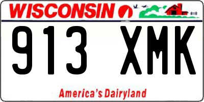 WI license plate 913XMK
