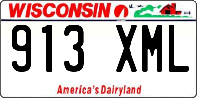 WI license plate 913XML