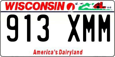 WI license plate 913XMM
