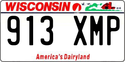WI license plate 913XMP