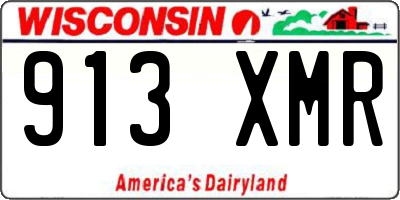 WI license plate 913XMR