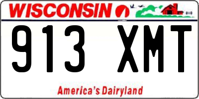 WI license plate 913XMT