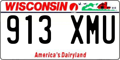 WI license plate 913XMU