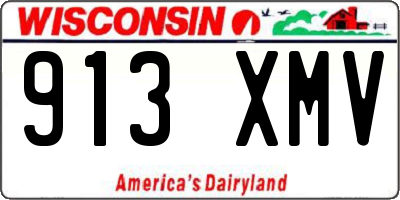 WI license plate 913XMV