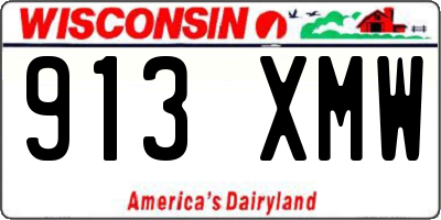 WI license plate 913XMW