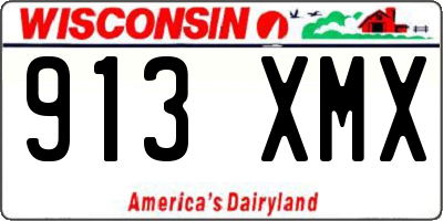 WI license plate 913XMX