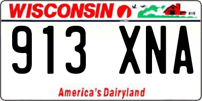 WI license plate 913XNA