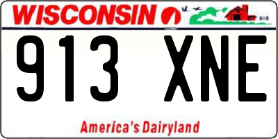 WI license plate 913XNE
