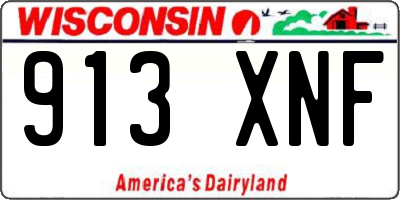 WI license plate 913XNF