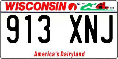 WI license plate 913XNJ