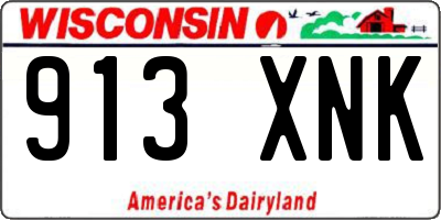 WI license plate 913XNK
