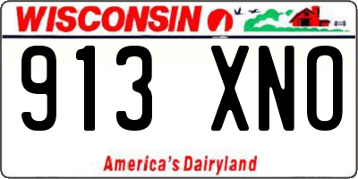 WI license plate 913XNO