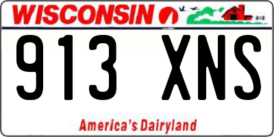 WI license plate 913XNS