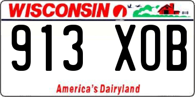 WI license plate 913XOB
