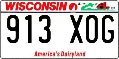 WI license plate 913XOG