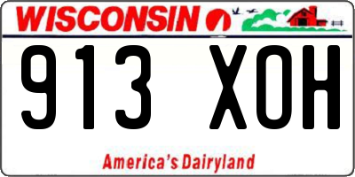 WI license plate 913XOH
