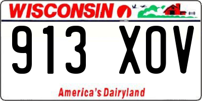 WI license plate 913XOV