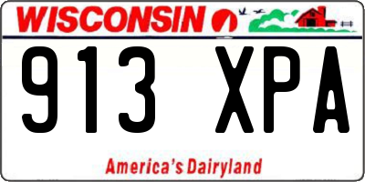WI license plate 913XPA