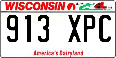 WI license plate 913XPC