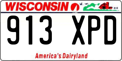 WI license plate 913XPD