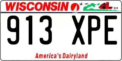 WI license plate 913XPE
