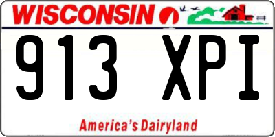 WI license plate 913XPI