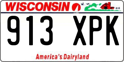 WI license plate 913XPK