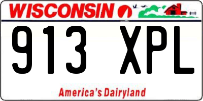 WI license plate 913XPL