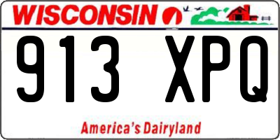 WI license plate 913XPQ