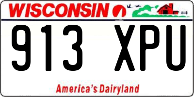 WI license plate 913XPU