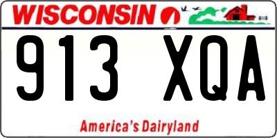 WI license plate 913XQA