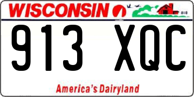 WI license plate 913XQC