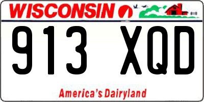 WI license plate 913XQD
