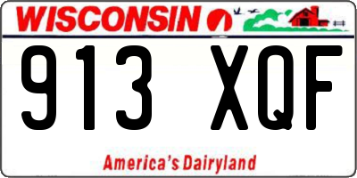 WI license plate 913XQF